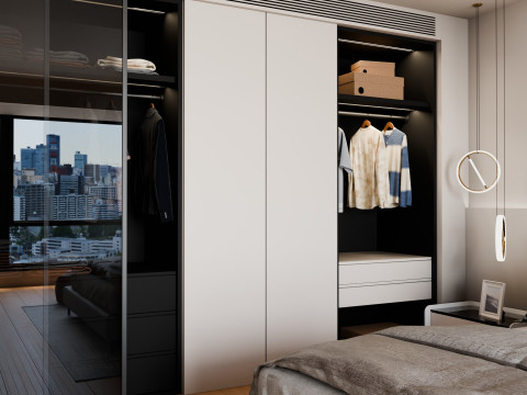 Modern Minimalist Bedroom2 Blender 3D 3D 모델