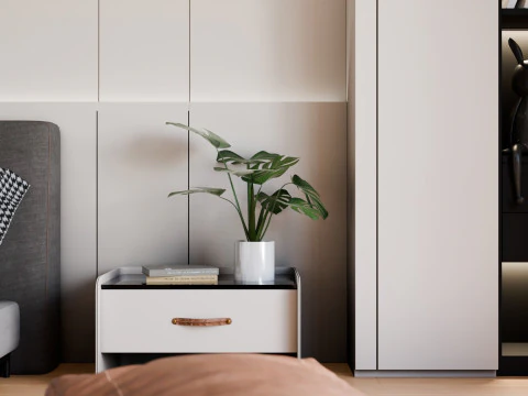 Modern Minimalist Bedroom2 Blender 3D 3D Model