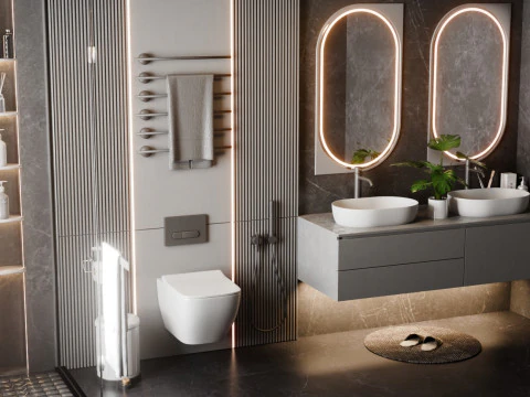 Modern Bathroom Blender3D 3D Model
