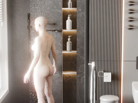 Modern Bathroom Blender3D 3D Model