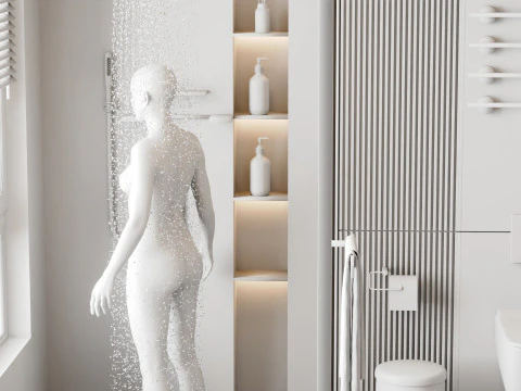 Modern Bathroom Blender3D 3D Model