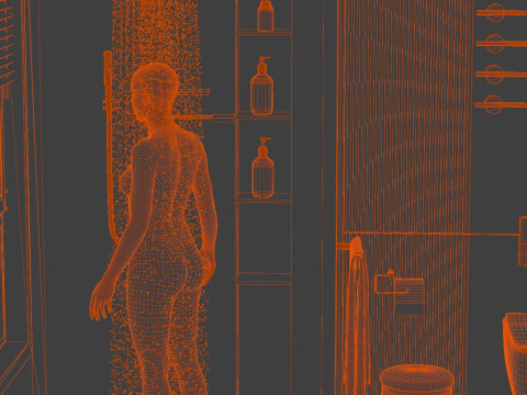 Modern Bathroom Blender3D Model 3D