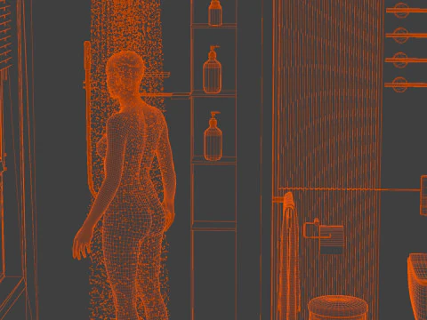 Modern Bathroom Blender3D 3D Model