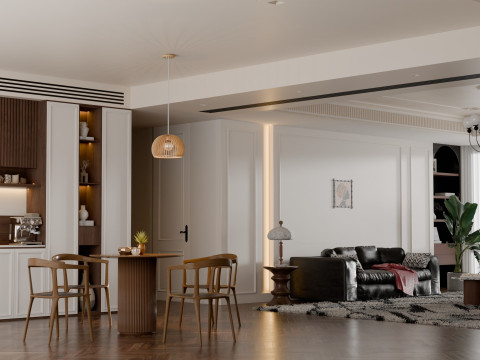 Ancient Style Living Room Blender 3D Model 3D