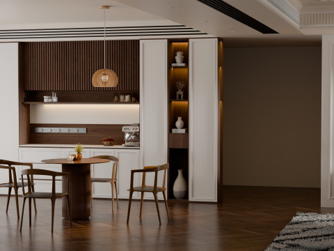 Ancient Style Living Room Blender 3D Modelo 3D