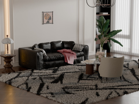 Ancient Style Living Room Blender 3D Modelo 3D