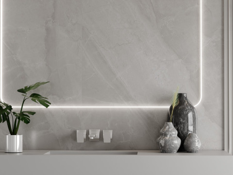 Modern Bathroom In White Blender 3D Modello 3D