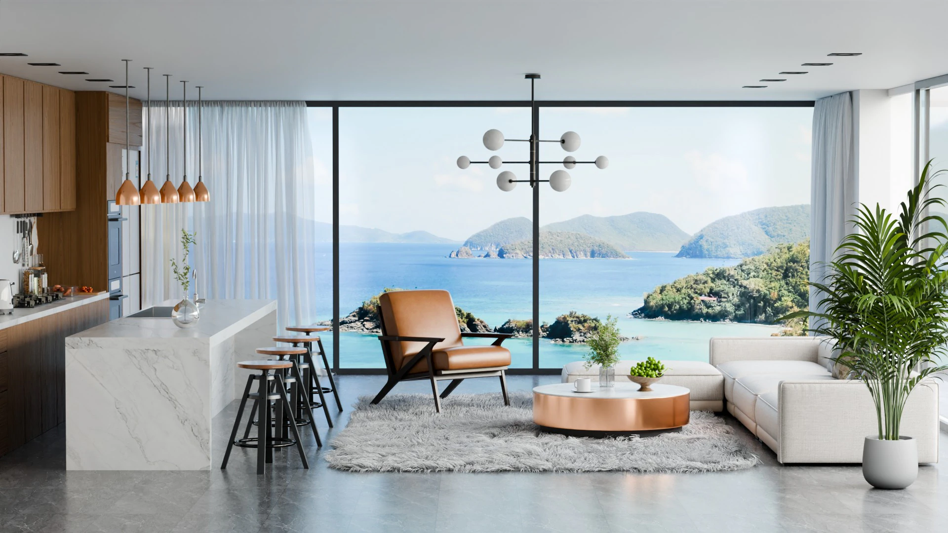 Modern Minimalist Bar Living Room Blender 3D 3D Model .c4d .max .obj .3ds .fbx .stl .blend