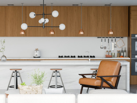 Сучасний мінімалістичний барний блендер для вітальні 3D 3D Модель