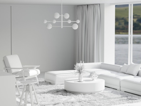 Сучасний мінімалістичний барний блендер для вітальні 3D 3D Модель