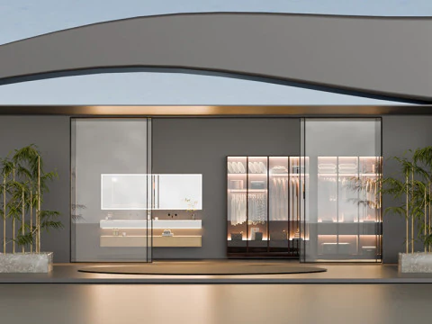 모던 홀리데이 빌라 블렌더 3D 모델