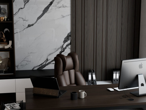 Modern Boss Office Blender 3D Model