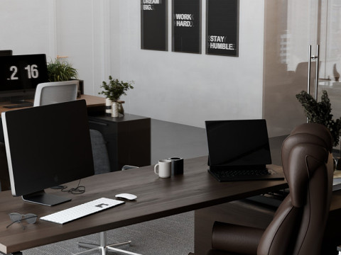 Modern Boss Office Blender Modelo 3D