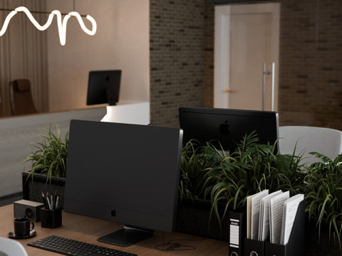 Modern Boss Office Blender Modelo 3D