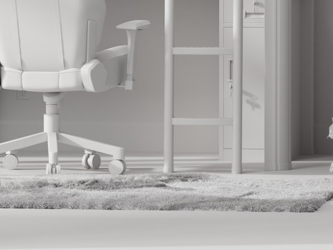 Dormitory Bunk Beds Blender Modello 3D