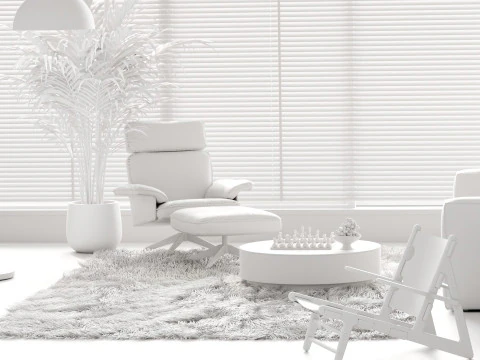Casual Home Living Room Blender 3D Model