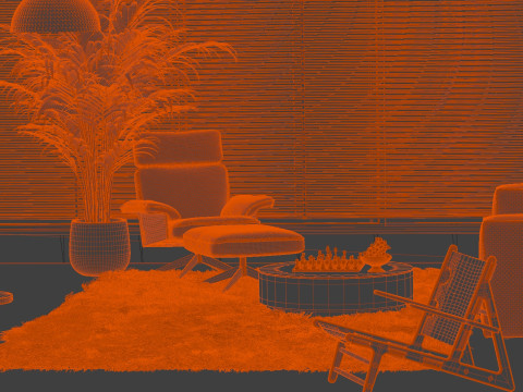 Casual Home Living Room Blender Modello 3D