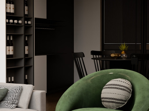 Modern Luxury Living Room 3D Model