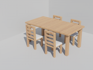 Daining table 3D मॉडल