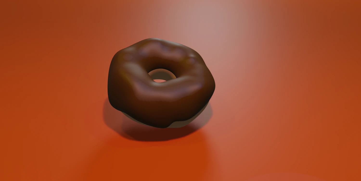 Chocolate donut model 3D Model .c4d .max .obj .3ds .fbx .stl .blend