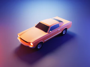 Mustang basso poli Modello 3D