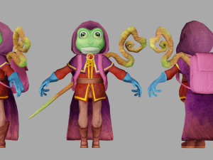 Model of a toad wizard Modelo 3D