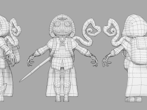 Model of a toad wizard Modelo 3D