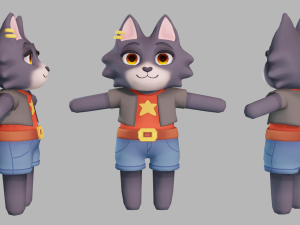 Cute little wolf Modelo 3D