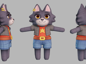 Cute little wolf Modelo 3D