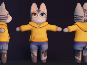Cute kitten model 3D Model