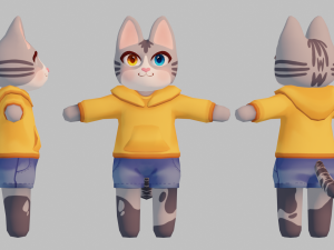 Cute kitten model 3D मॉडल