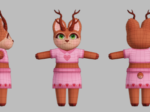 Cute deer model 3D 模型