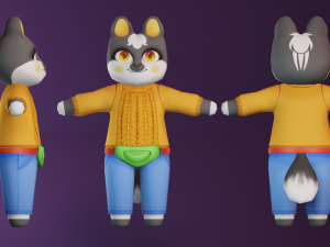 Cute raccoon model 3D Model