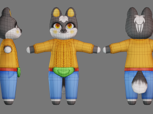 Cute raccoon model 3D 模型