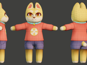 Cute dog model Model 3D