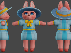 Cute bunny model 3D Model