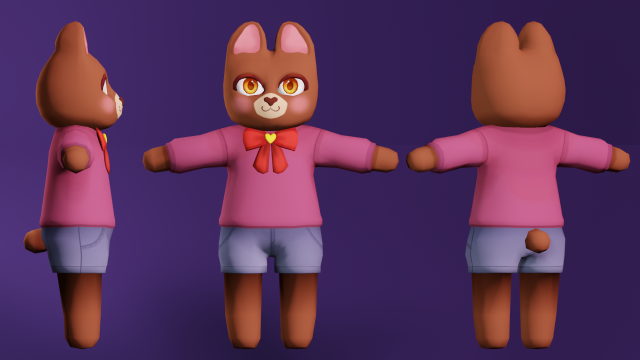 Cute bear model Modello 3D .c4d .max .obj .3ds .fbx .stl .blend 