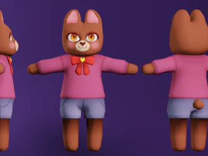 Model beruang yang lucu Model 3D