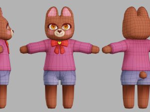 Cute bear model Modello 3D