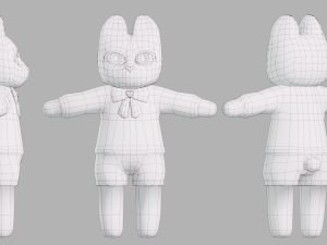 Cute bear model Modello 3D