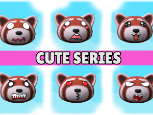 Cute low poly Red Panda Model 3D