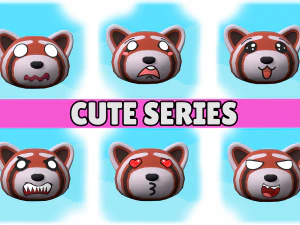 Cute low poly Red Panda 3D Model