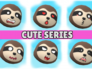 Cute low poly Sloth Modèle 3D