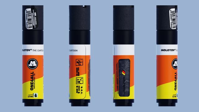 Marker MOLOTOW - the cartoon asset 3D मॉडल .c4d .max .obj .3ds .fbx .stl .blend 