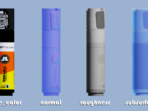 Marker MOLOTOW - the cartoon asset 3D मॉडल