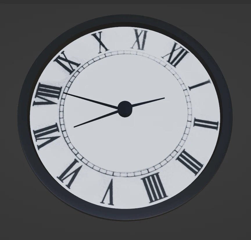 Clock 3D Model .c4d .max .obj .3ds .fbx .stl .blend 