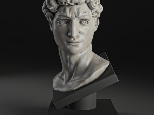 Stylized David Statue by Michelangelo 3D Print Model