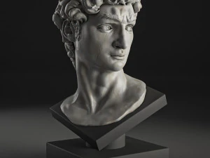 Stylized David Statue by Michelangelo 3D Print Model