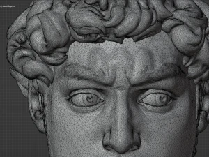 Stylized David Statue by Michelangelo 3D Print Model