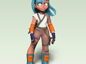 Strong Girl 3D Model
